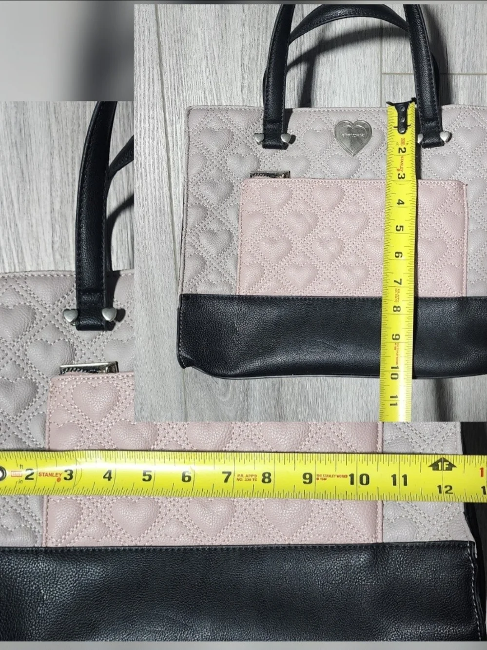 Betsey Johnson Heart Quilted Handbag Shoulderbag Purse